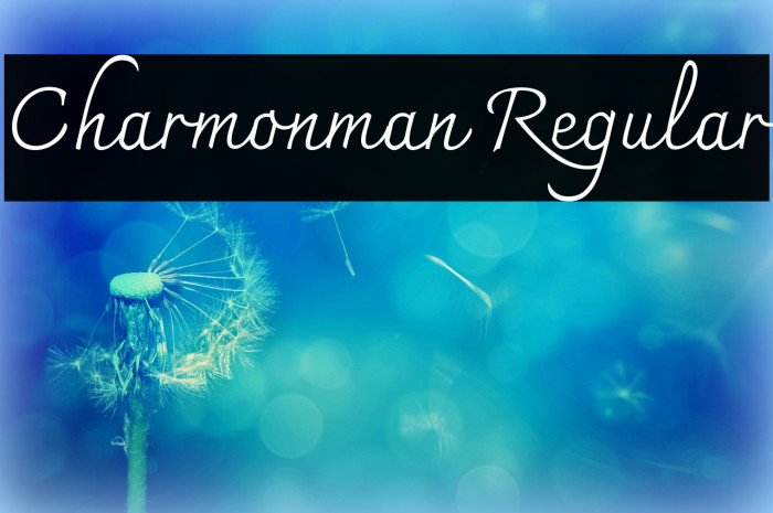 Charmonman Regular Caratteri examples