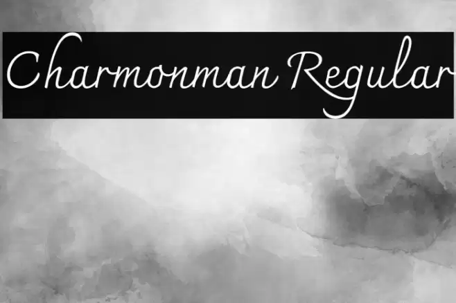 Charmonman Regular Caratteri examples
