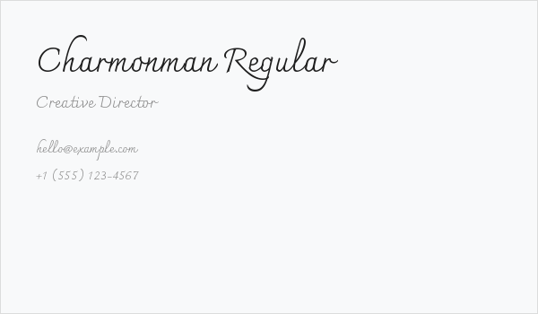 Charmonman Regular Business Card