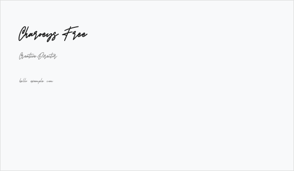 Charoeys Free Business Card