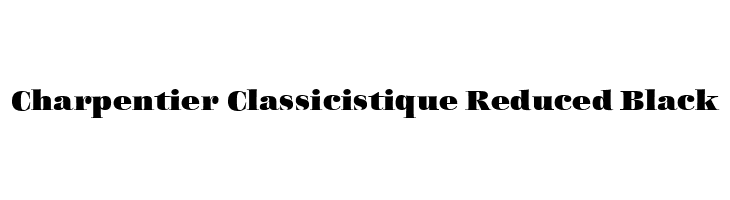 Charpentier Classicistique Reduced Black  font caratteri gratis