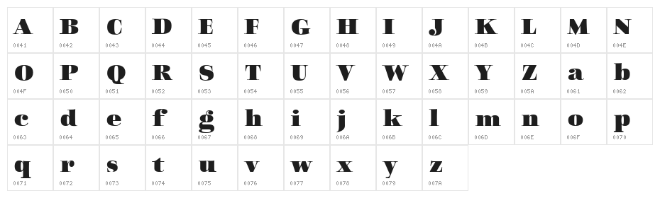 Charpentier Classicistique Reduced Black Character Map