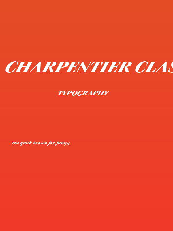 Charpentier Classicistique Reduced Bold Italic Poster