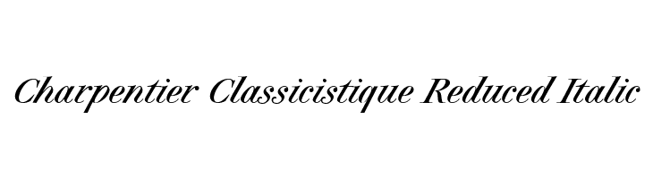 Charpentier Classicistique Reduced Italic  font caratteri gratis