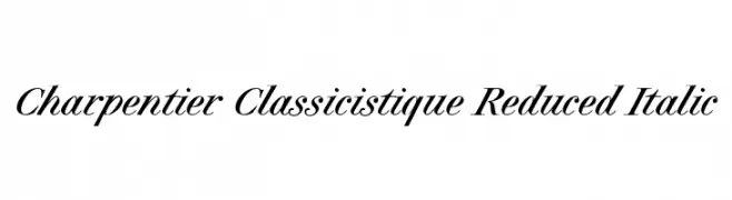 Charpentier Classicistique Reduced Italic  Frei Schriftart Herunterladen