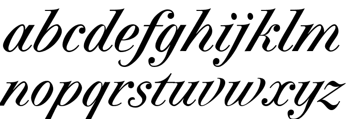 Charpentier Classicistique Reduced Italic Font LOWERCASE