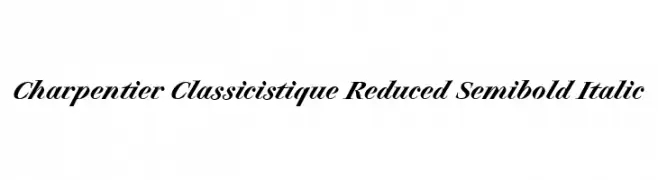 Charpentier Classicistique Reduced Semibold Italic  フリーフォントのダウンロード