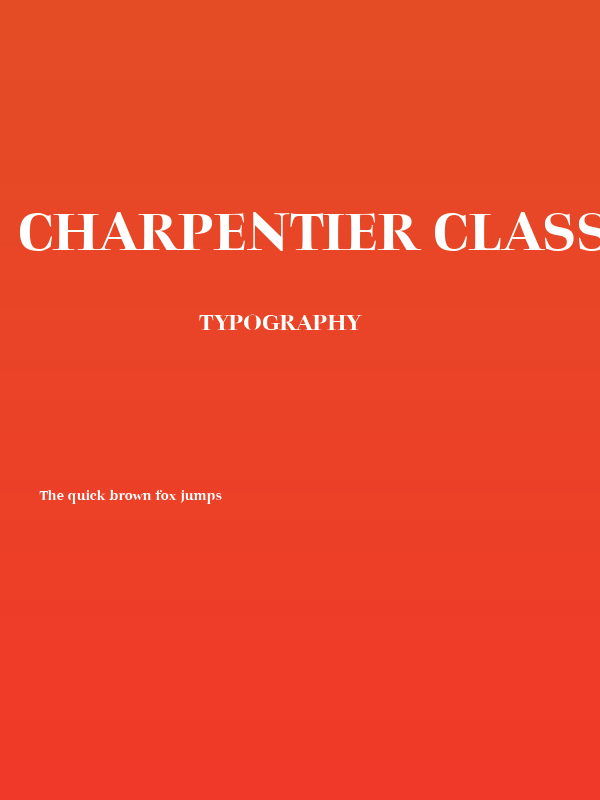 Charpentier Classicistique Reduced Semibold Poster