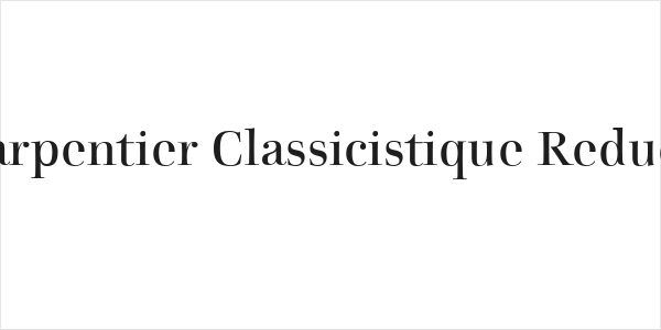 Charpentier Classicistique Reduced Logo