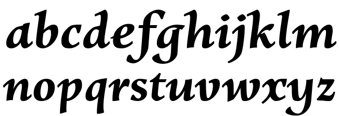 Charpentier Renaissance Demi Re Oblique Font LOWERCASE
