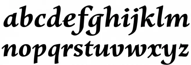 Charpentier Renaissance Demi Re Oblique Caratteri MINUSCOLO