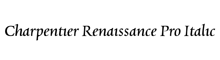 Charpentier Renaissance Pro Italic Font