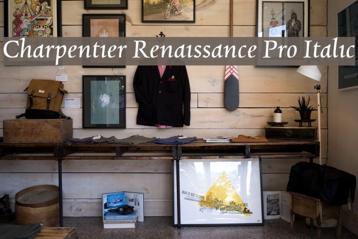 Charpentier Renaissance Pro Italic Font examples