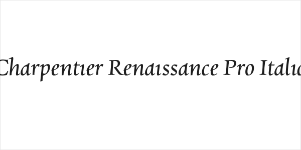 Charpentier Renaissance Pro Italic Logo