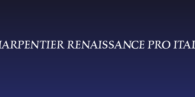 Charpentier Renaissance Pro Italic Social Header