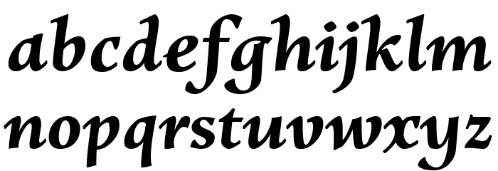 Charpentier Renaissance Reduced Demi Oblique Font LOWERCASE