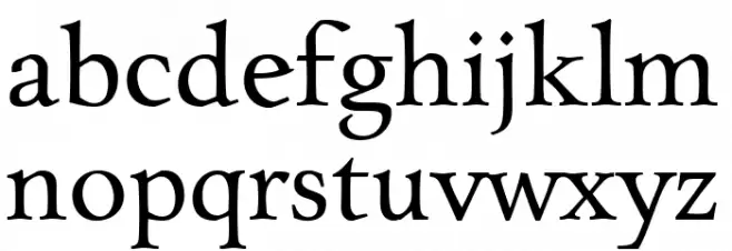 Charpentier Renaissance Reduced Normal Font LOWERCASE
