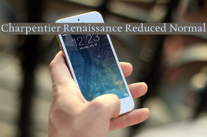 Charpentier Renaissance Reduced Normal Font examples