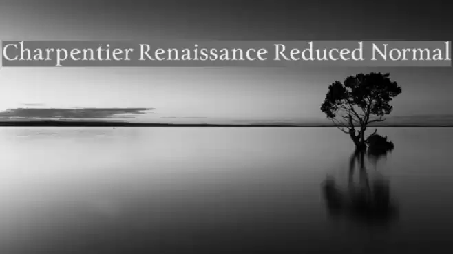Charpentier Renaissance Reduced Normal Font examples
