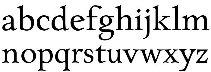 Charpentier Renaissance Reduced Normal Font LOWERCASE