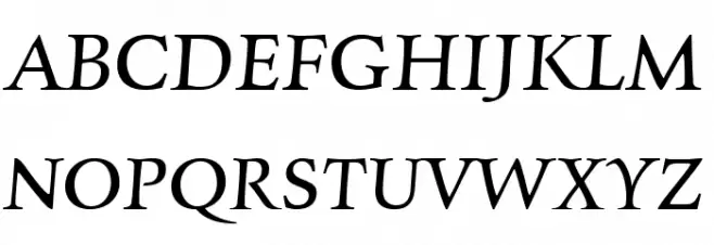 Charpentier Renaissance Reduced Oblique Шрифта ВЕРХНИЙ