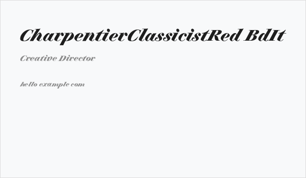 CharpentierClassicistRed-BdIt Business Card