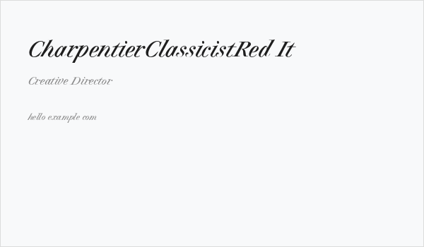 CharpentierClassicistRed-It Business Card