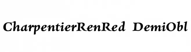 CharpentierRenRed-DemiObl  नि: शुल्क फ़ॉन्ट्स डाउनलोड