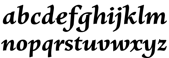 CharpentierRenRed-DemiObl Font LOWERCASE