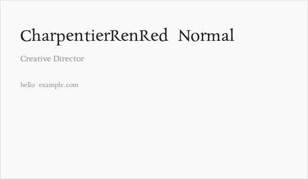 CharpentierRenRed-Normal Business Card
