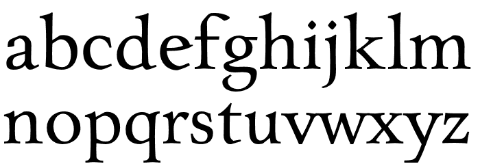 CharpentierRenRed-Normal Font LOWERCASE