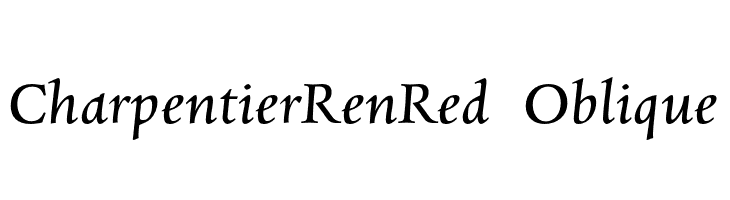CharpentierRenRed-Oblique  font caratteri gratis