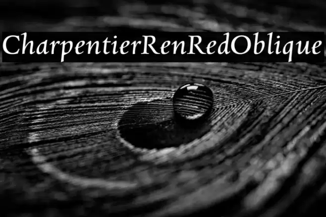 CharpentierRenRed-Oblique Font examples