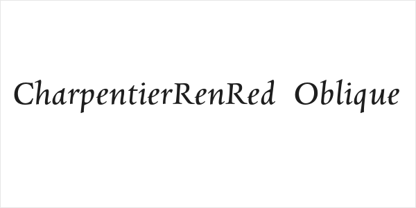 CharpentierRenRed-Oblique Logo