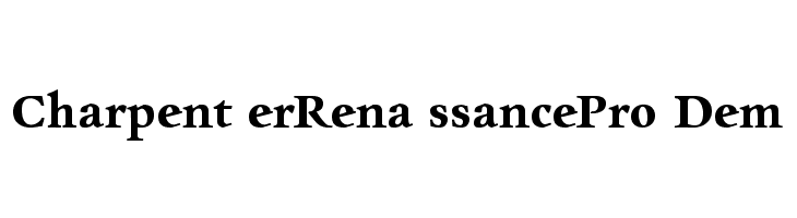 CharpentierRenaissancePro-Demi Font