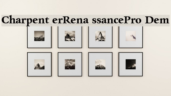 CharpentierRenaissancePro-Demi Font examples