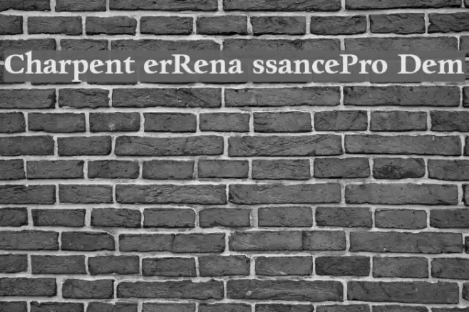 CharpentierRenaissancePro-Demi Font examples