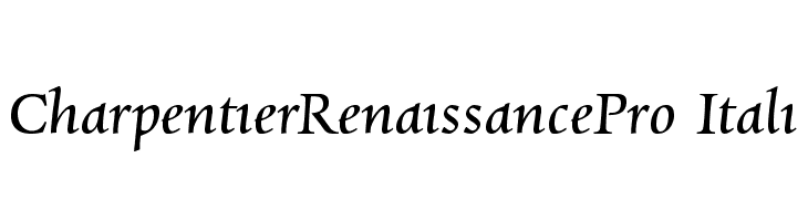 CharpentierRenaissancePro-Itali Font