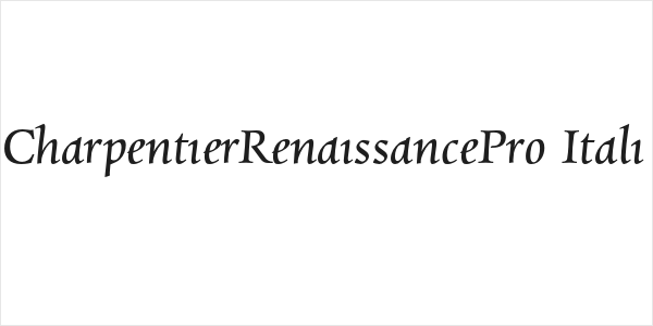 CharpentierRenaissancePro-Itali Logo