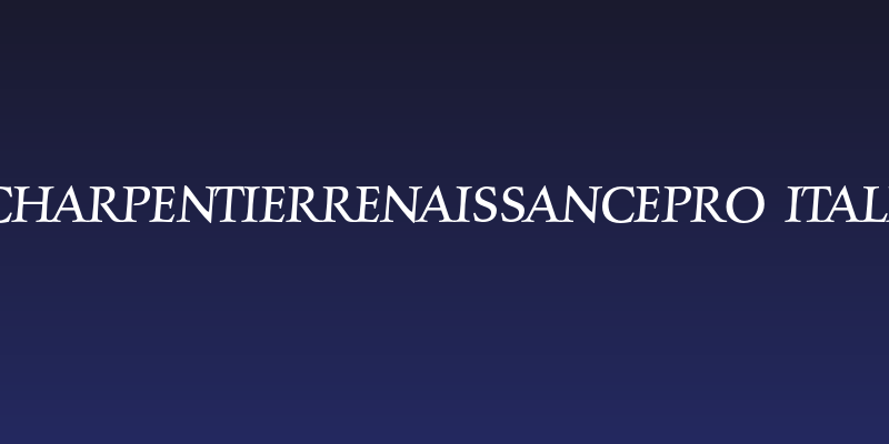 CharpentierRenaissancePro-Itali Social Header