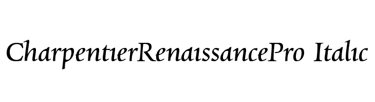 CharpentierRenaissancePro-Italic Font