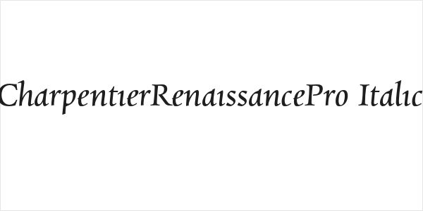 CharpentierRenaissancePro-Italic Logo