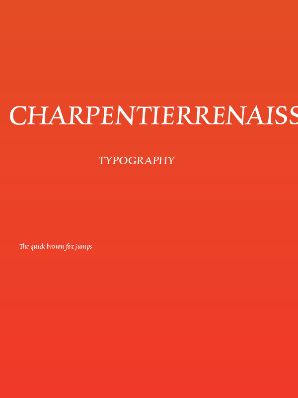CharpentierRenaissancePro-Italic Poster