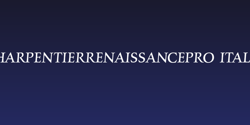 CharpentierRenaissancePro-Italic Social Header
