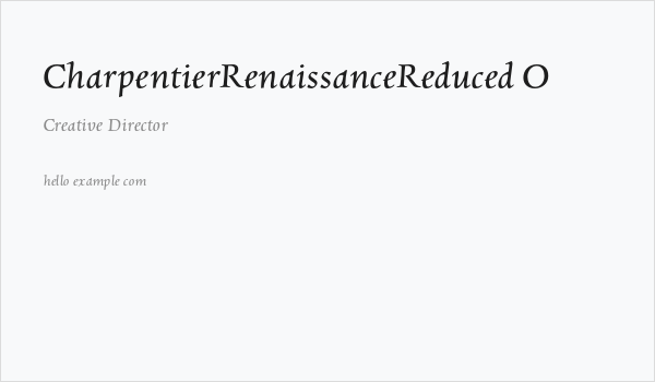 CharpentierRenaissanceReduced-O Business Card