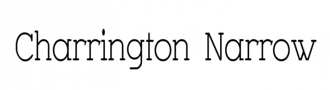 Charrington Narrow  フリーフォントのダウンロード