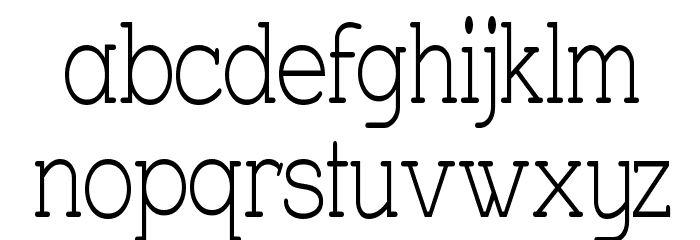 Charrington Narrow Font LOWERCASE