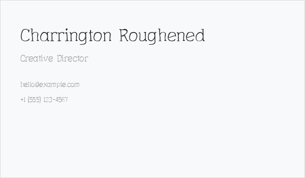 Charrington Roughened Business Card
