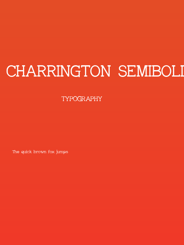 Charrington SemiBold Poster