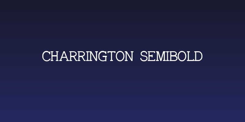 Charrington SemiBold Social Header